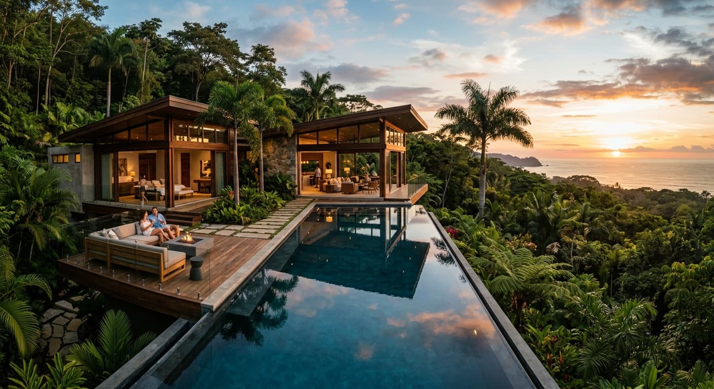 Curated villa community with panoramic tropical views